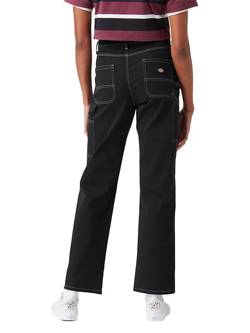 Dickies Women's High Waisted Carpenter Pant Black - Image 2