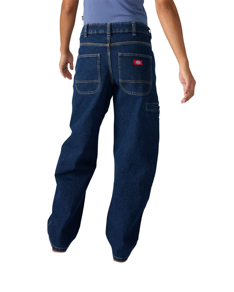 Dickies Women's Loose Tapered Work Jeans Dark Indigo - Image 2