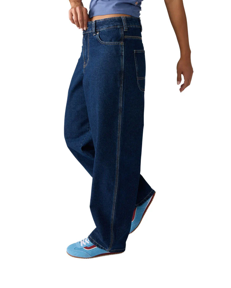 Dickies Women's Loose Tapered Work Jeans Dark Indigo - Image 3