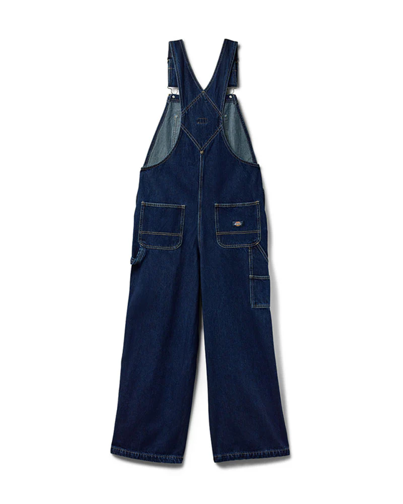 Dickies Women's Mechanic Loose Fit Bib Overall Dark Indigo - Image 2