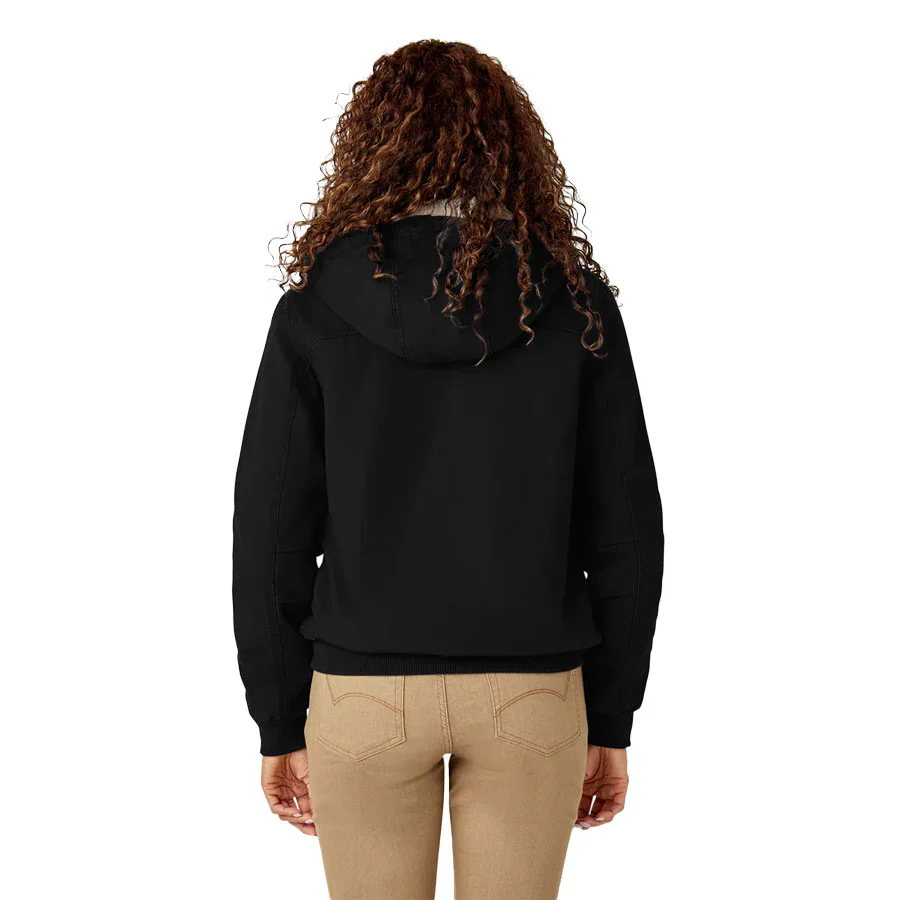 Dickies Women's Sherpa Duck Bomber Black - Image 2