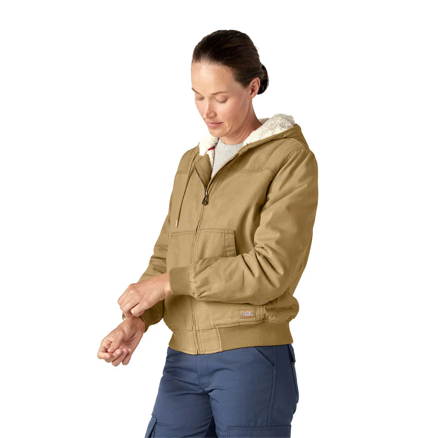 Dickies Women's Sherpa Duck Bomber Rinsed Nubuck - Image 3