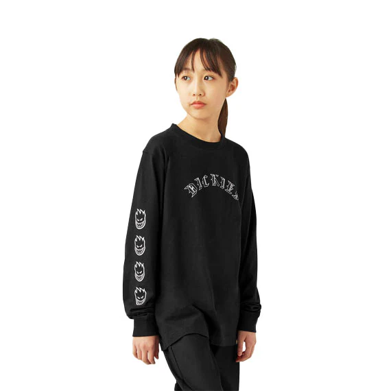 Dickies x Spitfire Youth Knit Long Sleeve T-Shirt - Black - Image 3