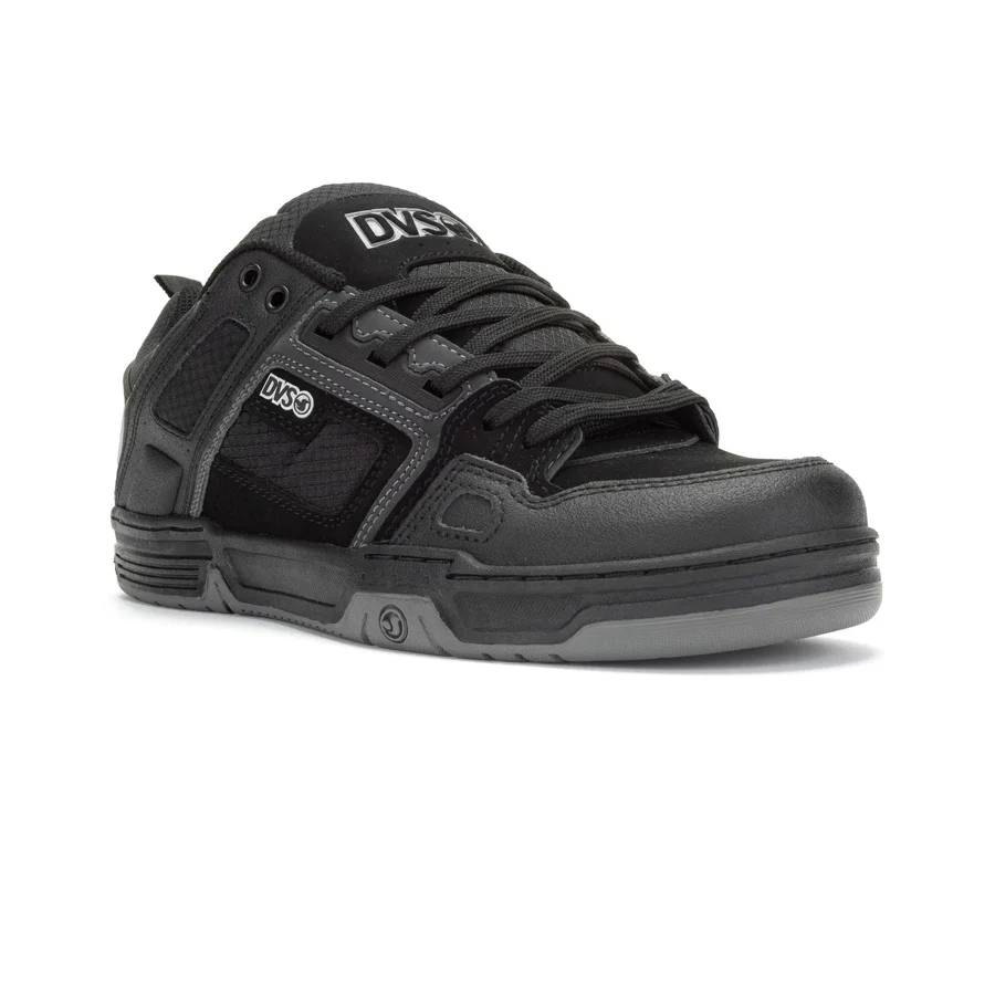 DVS Comanche Shoe Black Reflective Charcoal Leather - Image 3