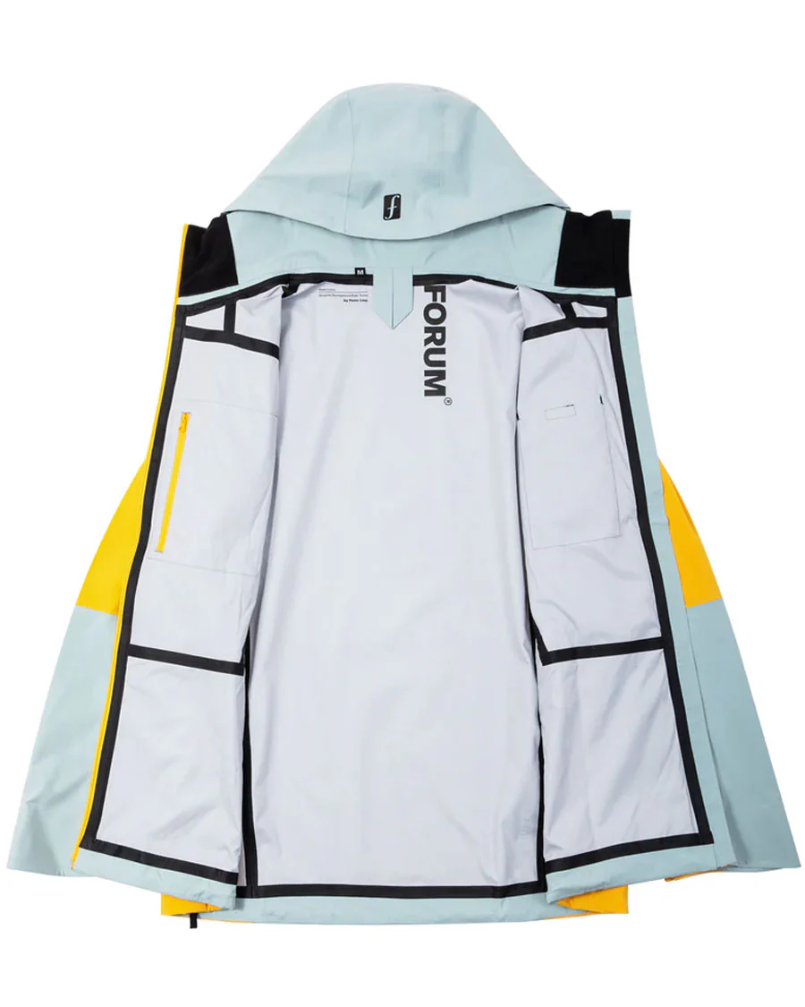 Forum Men's 3-Layer All Mountain Jacket Mist/Alpine Yellow - Image 3