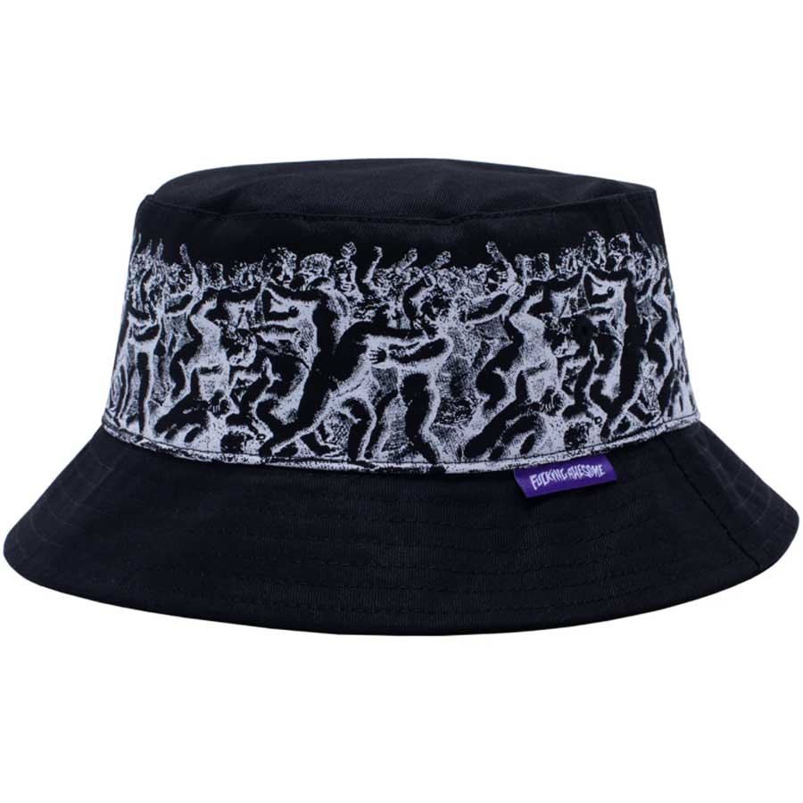 Fucking Awesome Cherub Flight Bucket Hat Black/White - Image 2