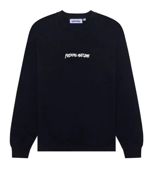 Fucking Awesome Little Stamp Crewneck - Black
