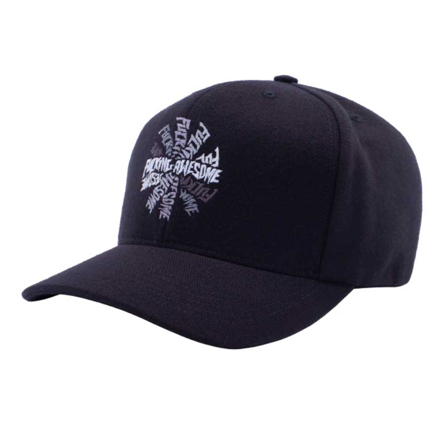 Fucking Awesome Spiral Snapback Cap Black