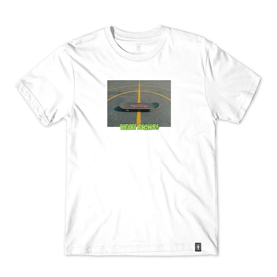 Girl Yeah Right Board Photo T-Shirt - White