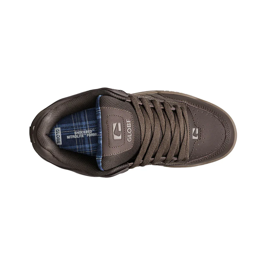Globe Tilt Shoe Black/Red/Tartan - Image 3