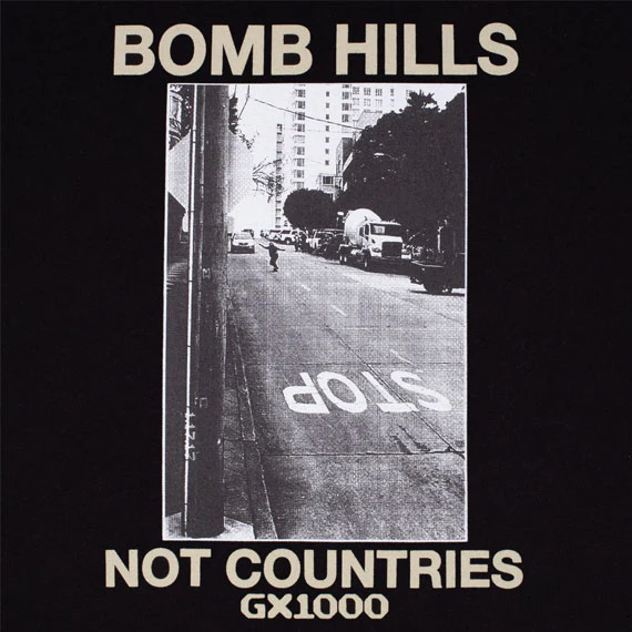 GX1000 Bomb Hills Not Countries T-Shirt Black/Tan - Image 2