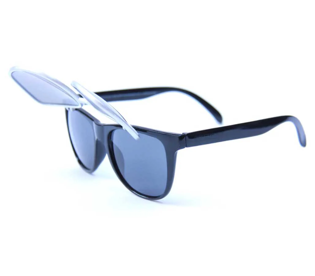 Happy Hour Sunglass Flip Ups Silver Bullet - Black Silver - Image 3