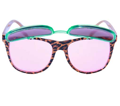 Happy Hour Sunglass Flip Ups - Leopard Pajama Party - Image 2