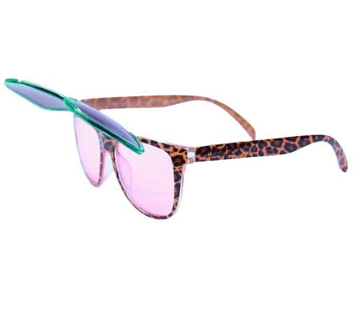 Happy Hour Sunglass Flip Ups - Leopard Pajama Party - Image 4