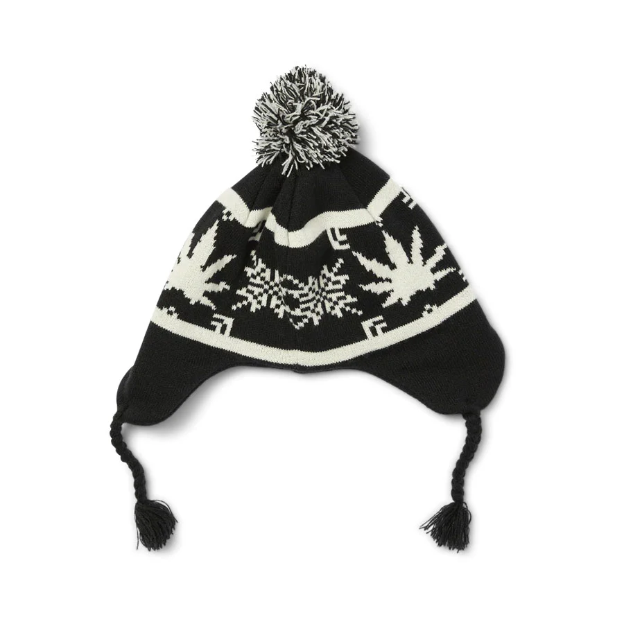HUF Arctic Plantlife Braided Beanie Black - Image 2