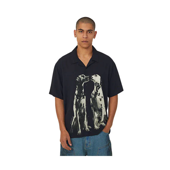 HUF Dogged Resort Shirt Black - Image 3