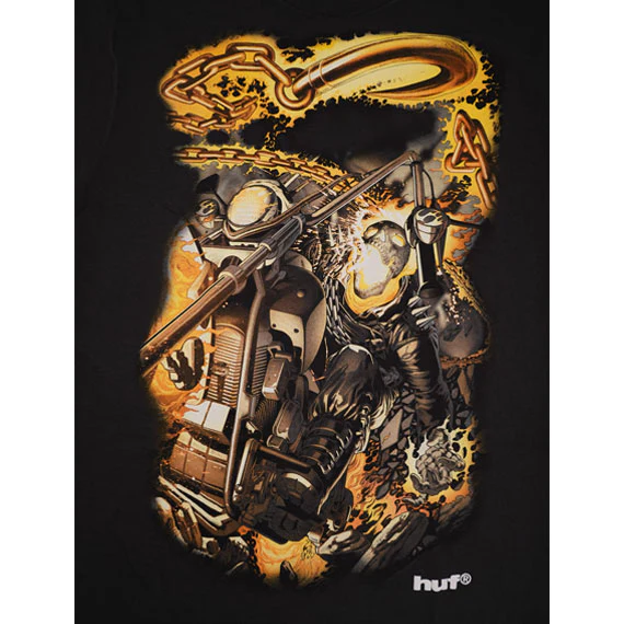 HUF Ghost Rider Vengeance T-Shirt Washed Black - Image 3