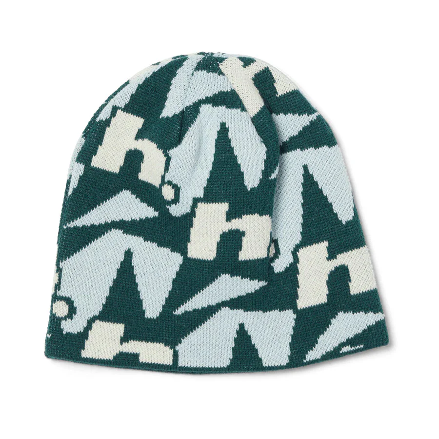 HUF H Star Repeat Skull Beanie Ice Blue - Image 2