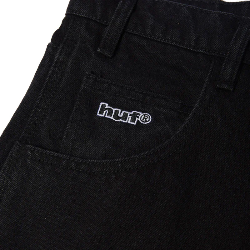 HUF Kinda Loose Double Knee Short Faded Black - Image 3
