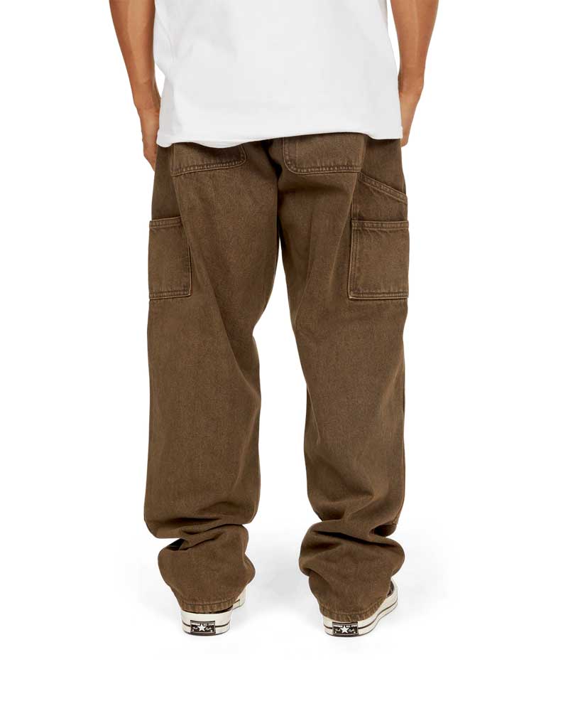 HUF Kinda Loose Double Knees Jeans Chocolate - Image 5