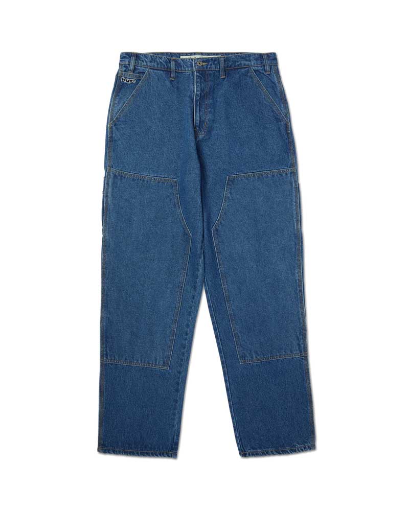 HUF Kinda Loose Double Knees Jeans Stone Wash Indigo