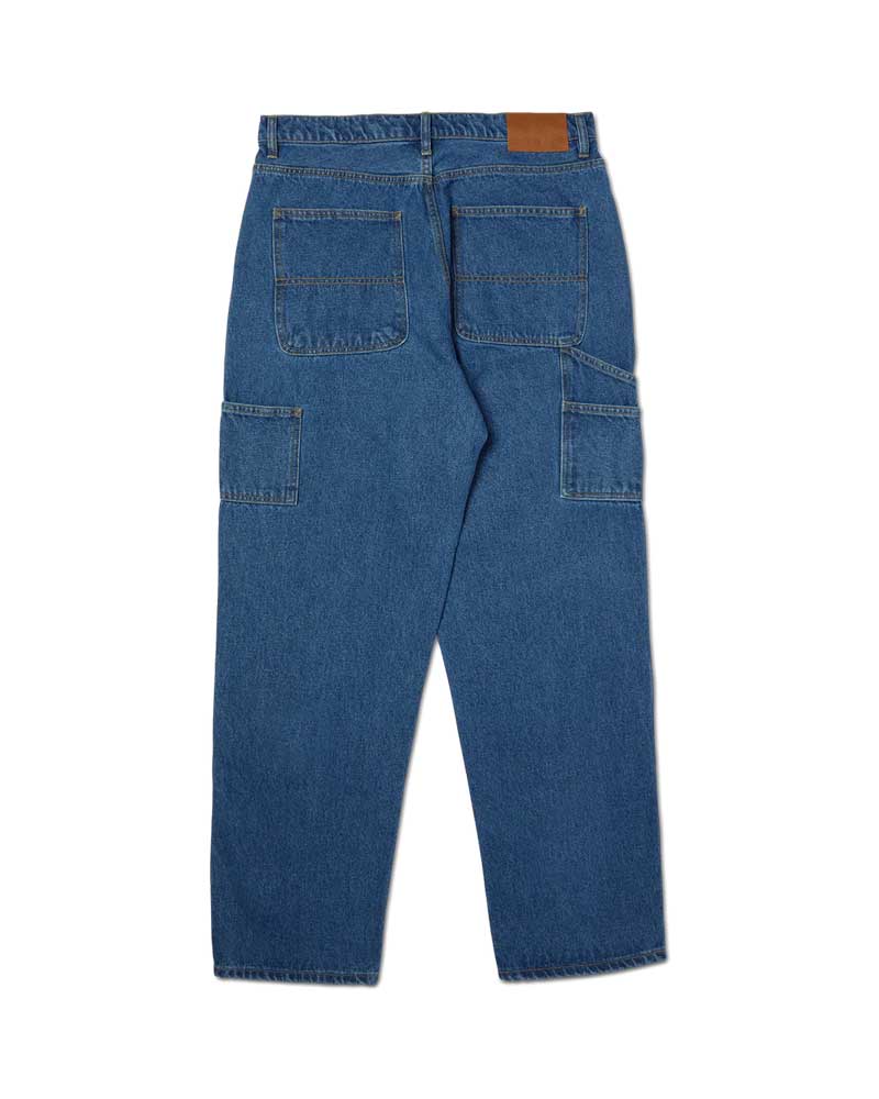 HUF Kinda Loose Double Knees Jeans Stone Wash Indigo - Image 2