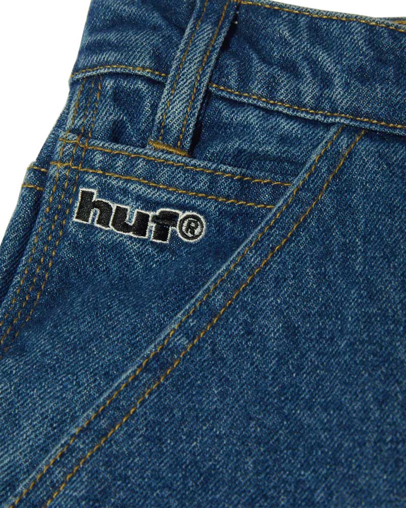 HUF Kinda Loose Double Knees Jeans Stone Wash Indigo - Image 3