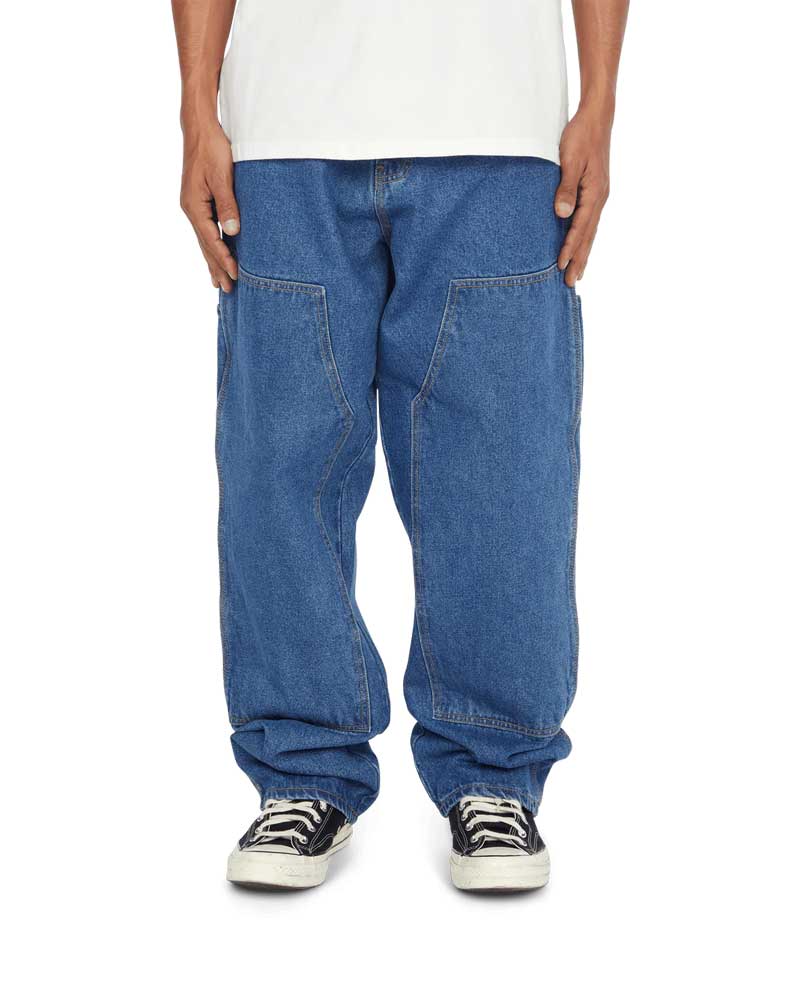 HUF Kinda Loose Double Knees Jeans Stone Wash Indigo - Image 4