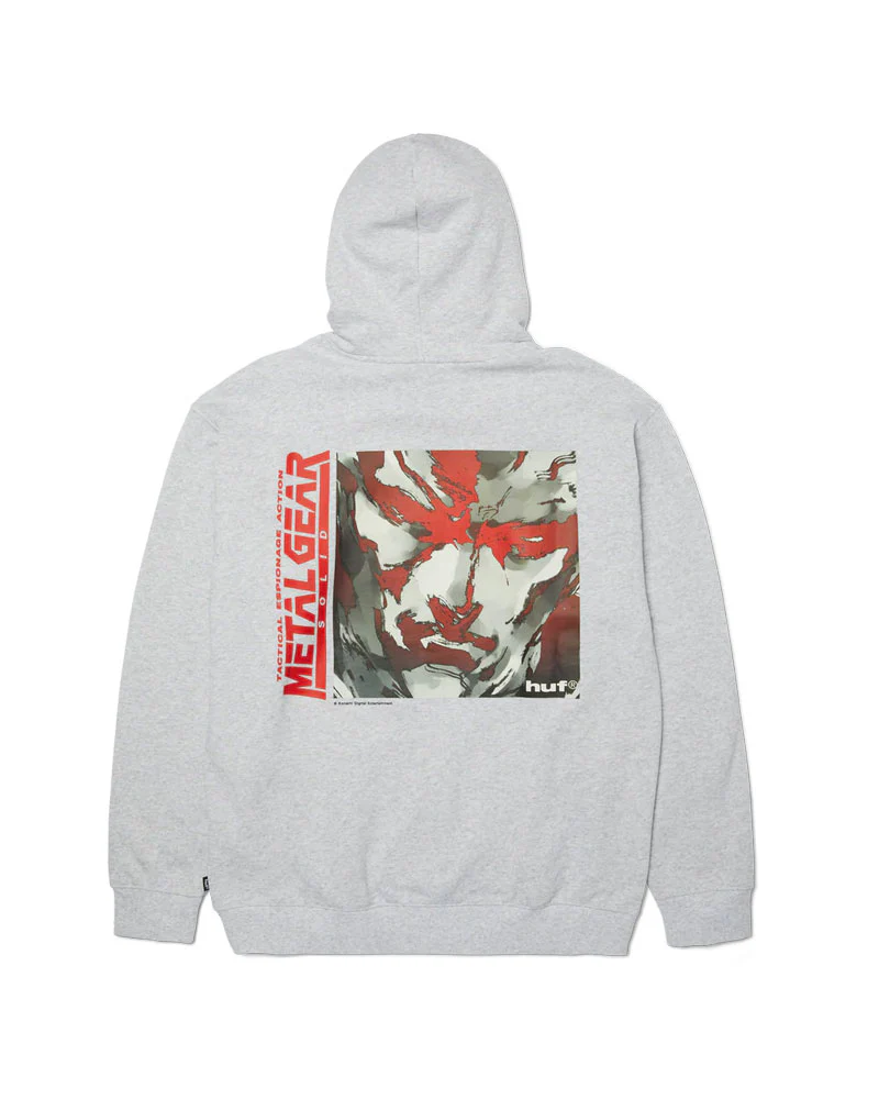 HUF Metal Gear Solid MGS1 Hoodie Heather Grey - Image 2