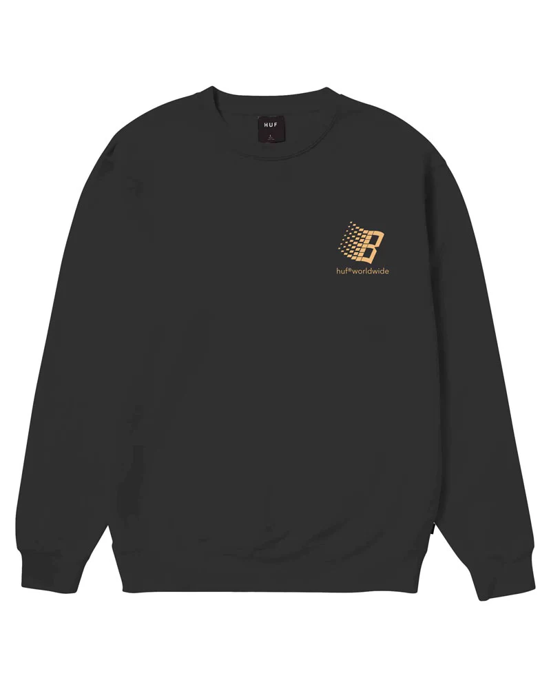 HUF x Bronze 56k Crewneck Black - Image 2
