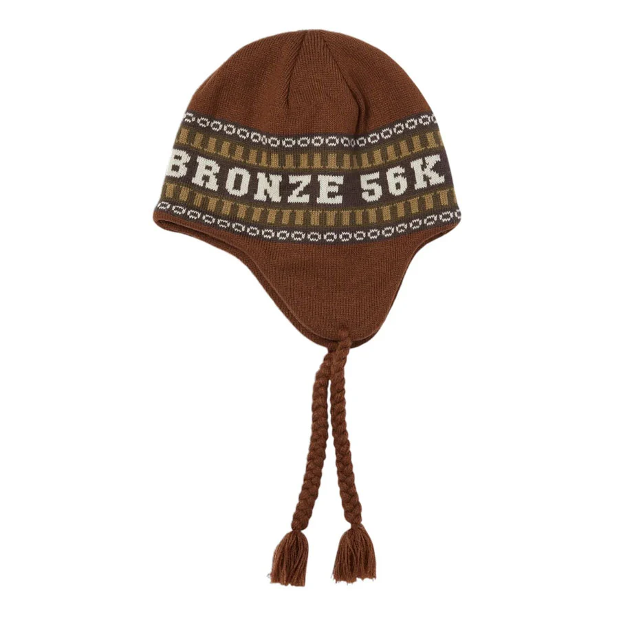 HUF x Bronze 56k Flap Beanie Brown - Image 2