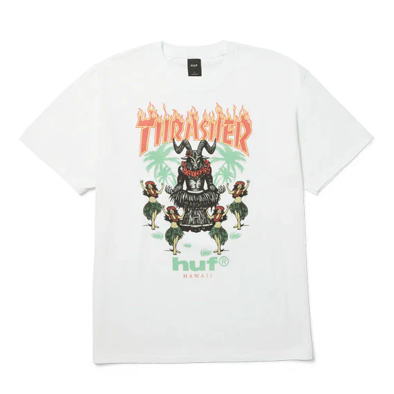 HUF x Thrasher Goat Luau Short Sleeve T-Shirt White