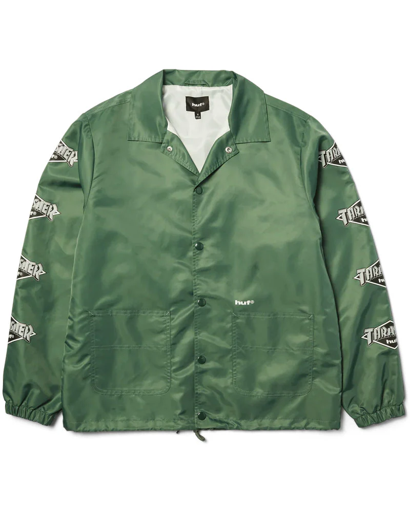 HUF X Thrasher Logo Jacket Forest Green