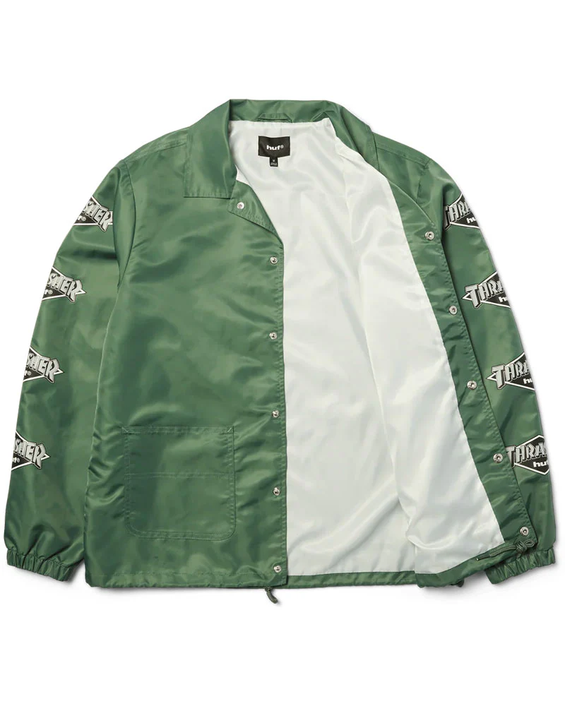 HUF X Thrasher Logo Jacket Forest Green - Image 3