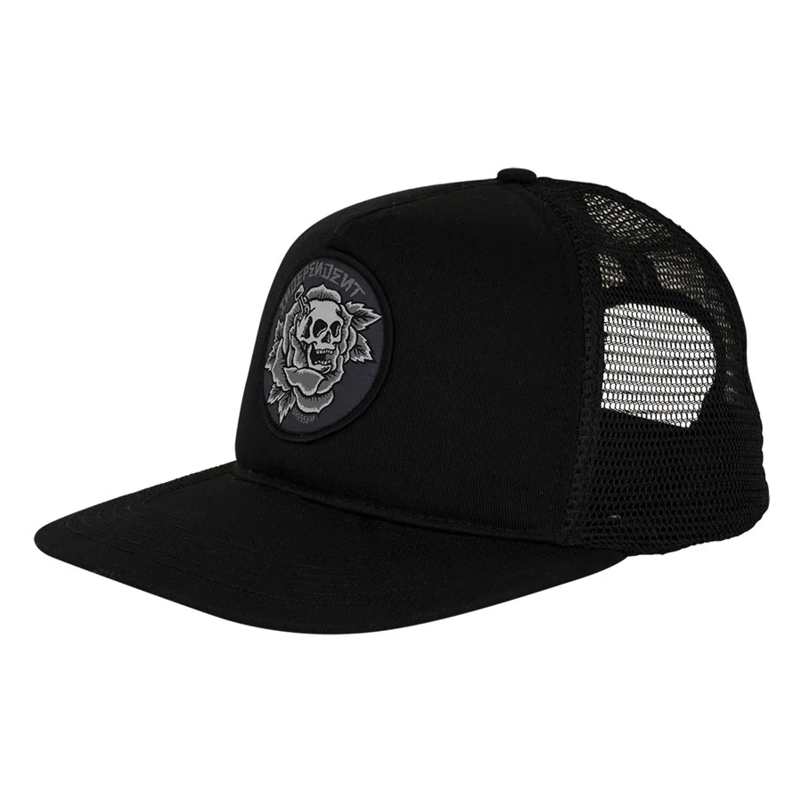 Independent Snapback Dressen Skull Rose Black