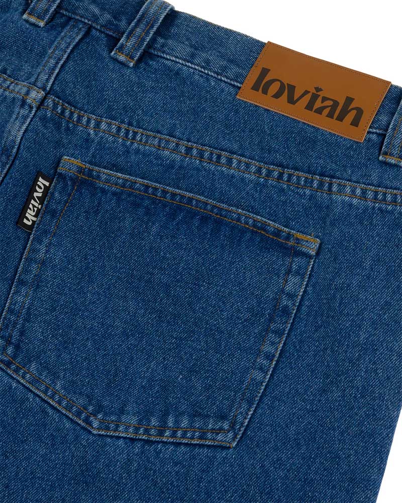 Loviah Og Baggy 5 Pocket Denim Indigo Medium Wash - Image 3