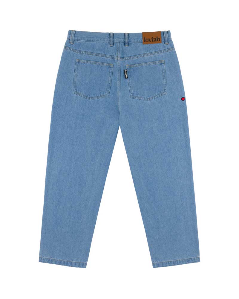 Loviah Og Baggy 5 Pocket Denim Pants Indigo Light Wash - Image 2