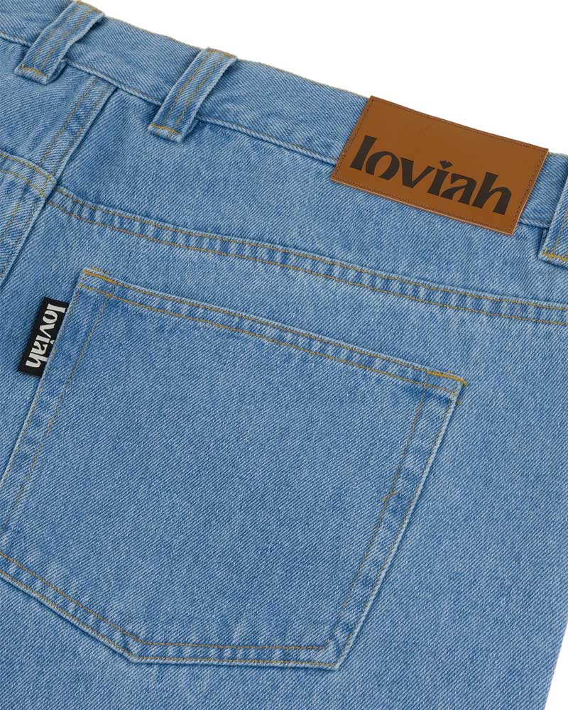Loviah Og Baggy 5 Pocket Denim Pants Indigo Light Wash - Image 3