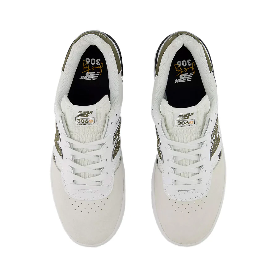 New Balance 306 Cup Foy Shoe White/Olive - Image 4