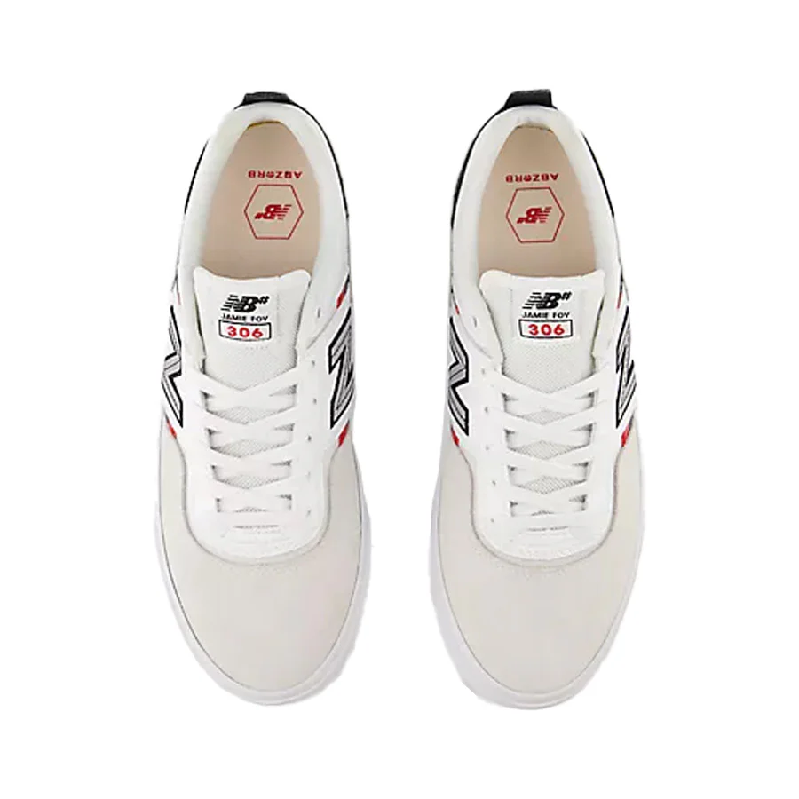 New Balance Numeric 306 Jamie Foy - White/Red - Image 4