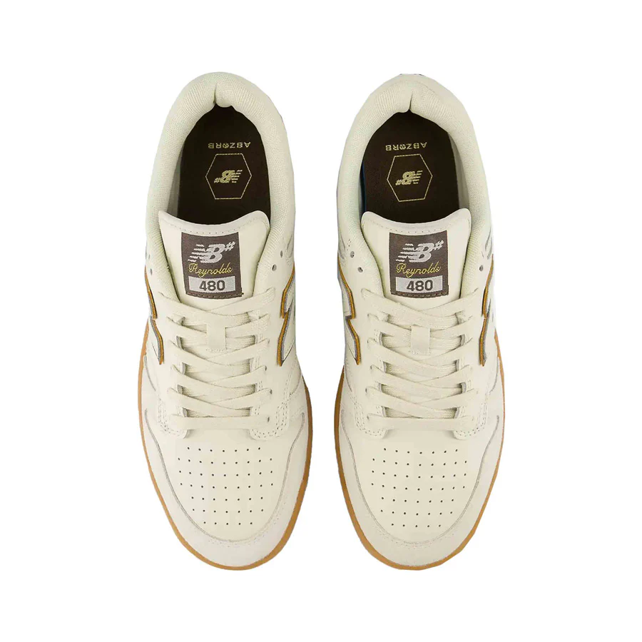 New Balance Numeric 480 Reynolds - White/Brown - Image 3