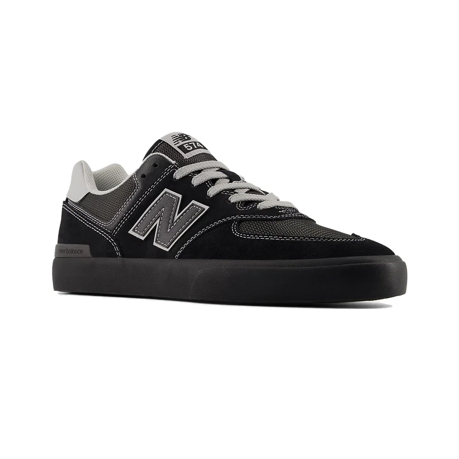New Balance Numeric 574 Vulc Shoe Black/Grey - Image 3