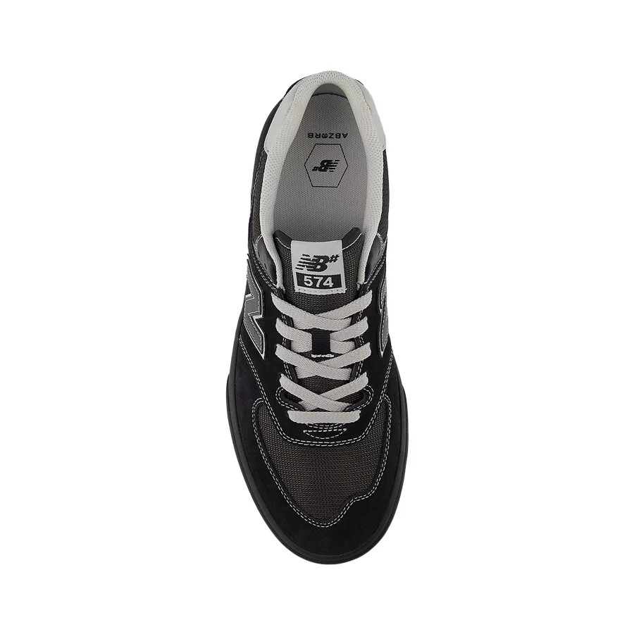 New Balance Numeric 574 Vulc Shoe Black/Grey - Image 4