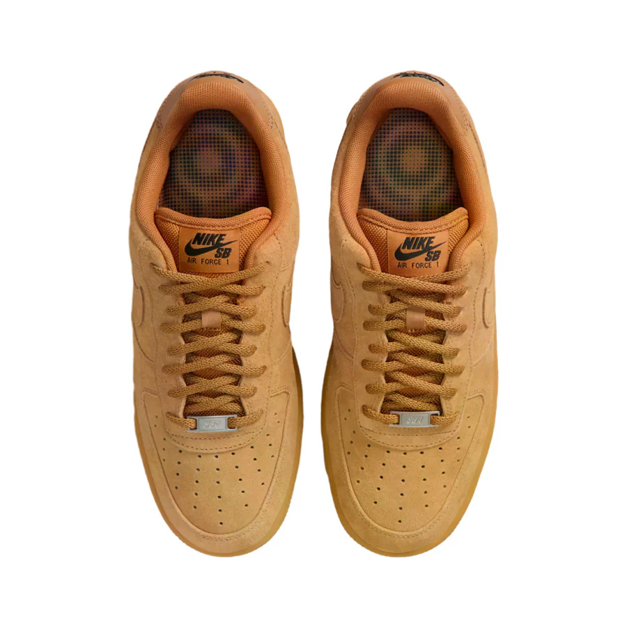 Nike SB Air Force 1 Shoe Flax/Flax-Black-Gum Light Brown - Image 4
