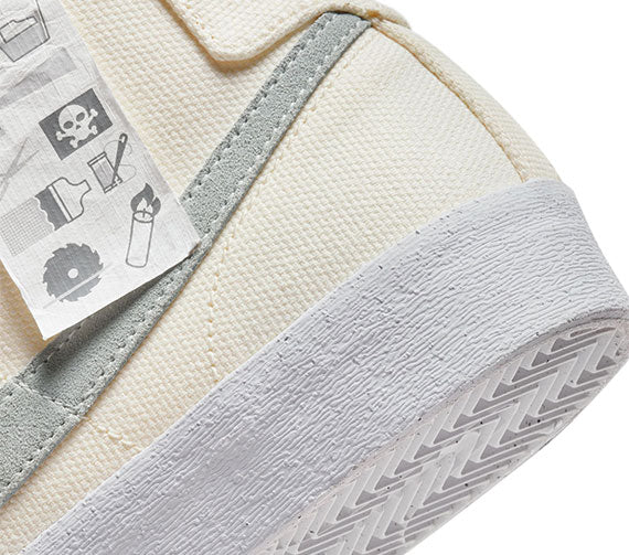 Nike SB Blazer Court Mid Premium - Summit White/Summit White - Image 5