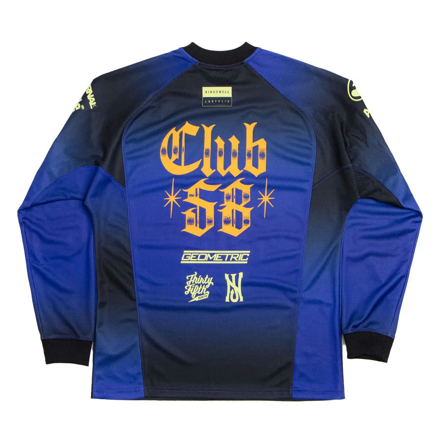 Nike Sb Club 58 Long Sleeve Skate Top Dark Concord - Image 2