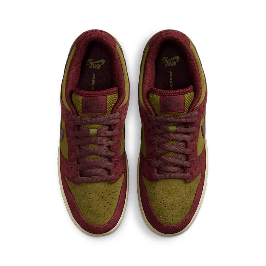 Nike SB Dunk Dark Team Red/Burgundy Crush Olive Flak - Image 4