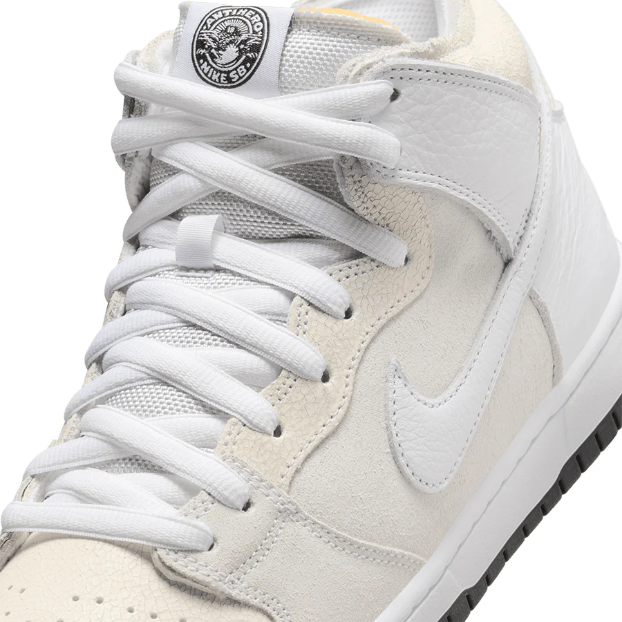 Nike SB Dunk High x Antihero - White/White-Black - Image 7