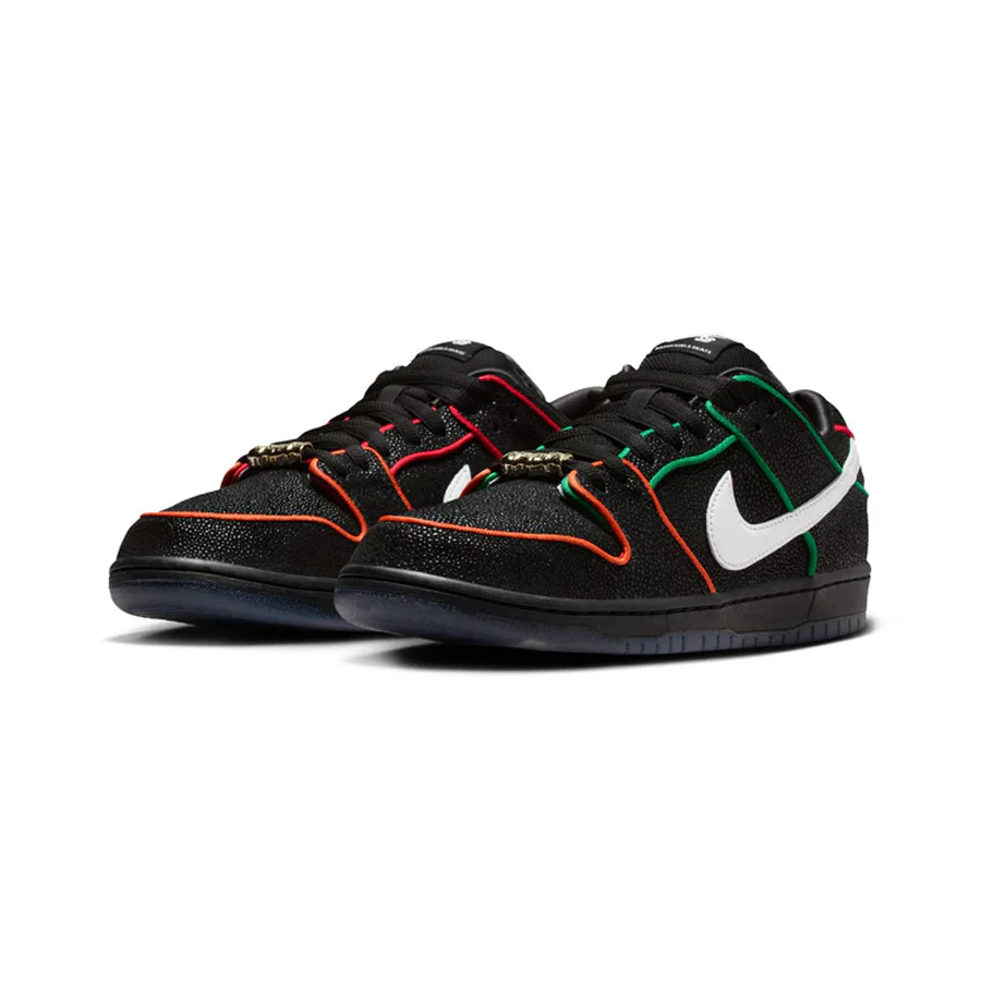 Nike SB Dunk Low Pro Black/White/C Red-Total Orange - Image 3