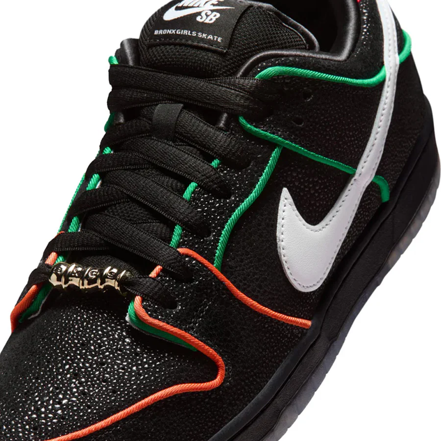 Nike SB Dunk Low Pro Black/White/C Red-Total Orange - Image 7